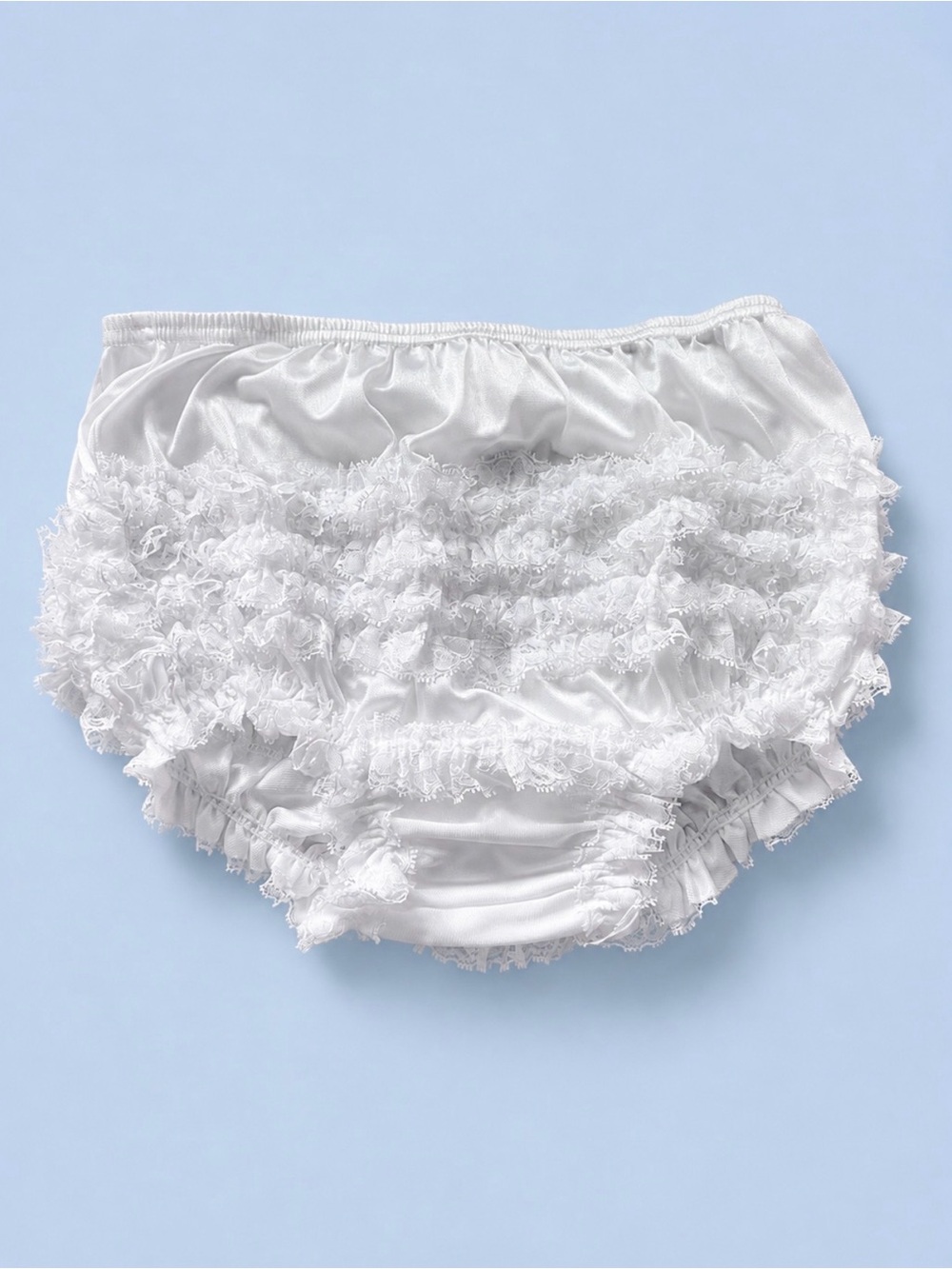 Vintage Sam’s Lace Ruffle Bloomers  White NWOT Sz Large Coquette Pettipamts